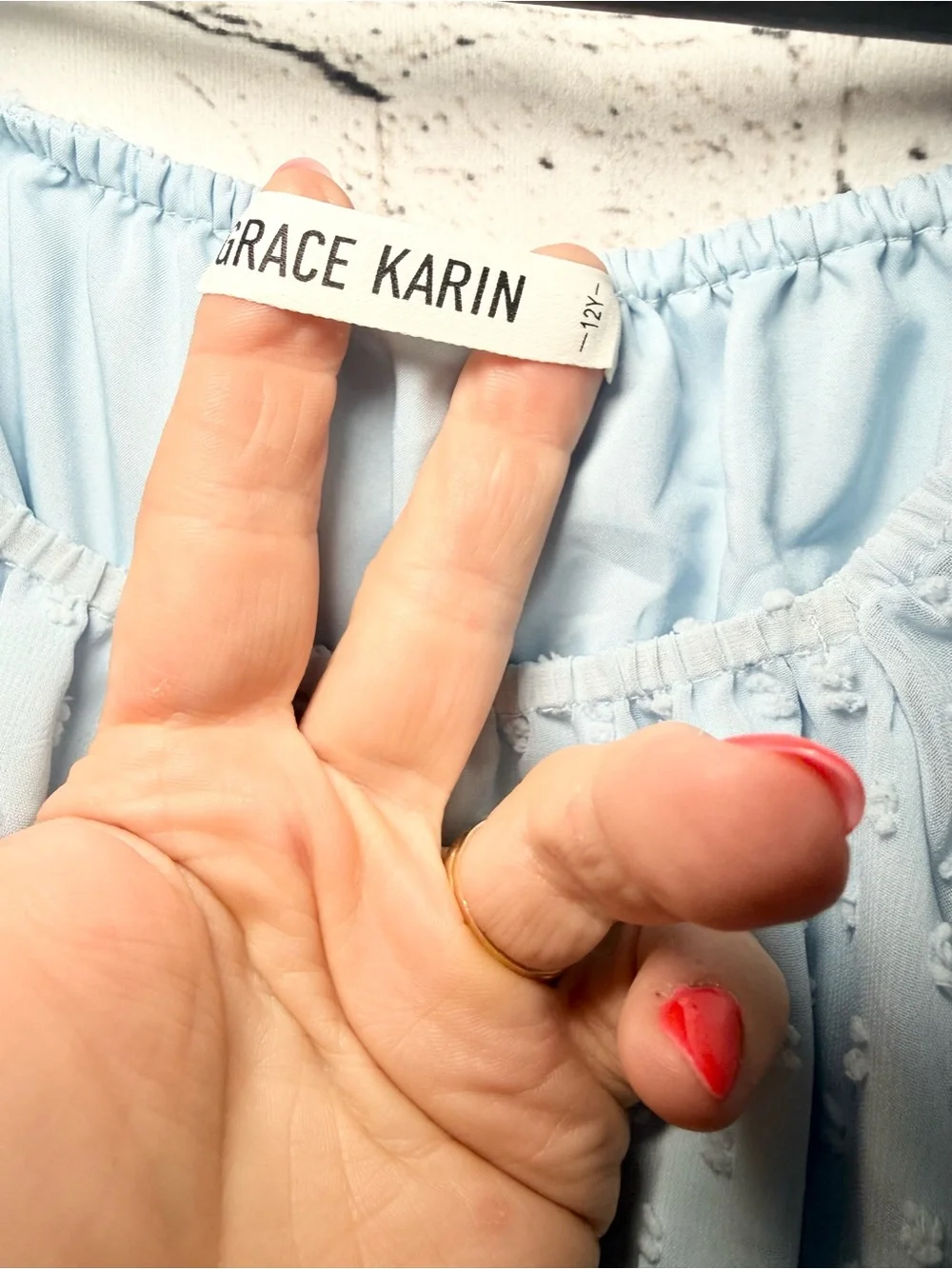 Grace Karen. Baby blue girls dress. Size 12Y